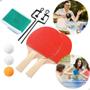 Imagem de Kit Ping Pong Tênis De Mesa - 2 Raquetes + 3 Bolas + 1 Rede