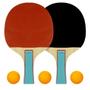 Imagem de Kit Ping Pong Tênis De Mesa 2 Raquetes 3 Bolas c/ Rede