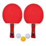 Imagem de Kit Ping Pong Tênis De Mesa 2 Raquetes 3 Bolinhas Diversão