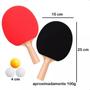 Imagem de Kit Ping Pong Tênis De Mesa Com 2 Raquetes + 3 Bolinhas