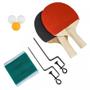 Imagem de Kit Ping Pong Tênis Mesa 2 Raquetes 3 Bolas E Rede + Suporte