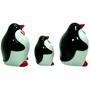 Imagem de Kit Pinguim De Geladeira 3 Peças Porcelana Enfeite Decoração