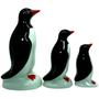 Imagem de Kit Pinguim De Geladeira 3 Peças Porcelana Enfeite Decoração