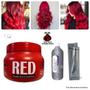 Imagem de Kit Pintar Cabelo Vermelho Red Intenso 1 Mascara Matizador 250g + 1 Tinta Nº66,66 + 1 Ox 90ml Mairibel
