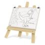 Imagem de Kit Pintura Infantil Quadro Dinossauro C/ Cavalete 6 Tintas Pincel 4 Desenhos