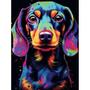 Imagem de Kit pintura terapêutica numerada Dachshund Cachorro Salsicha Cão