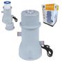 Imagem de Kit Piscina 4500 Lt + Forro + Capa + Filtro 3600 L/H 220v + Cloro + Peneira Netuno + Flutuador