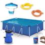 Imagem de Kit Piscina 5000 L + Filtro 3028 L/H 220v + Mini Clorador + 50 Mini Pastilhas 2 G Dicloro Bioclor + 2 Boias Espaguete