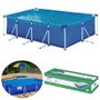 Imagem de Kit Piscina 5000 L Premium com Capa + Forro + Bomba Filtro 220v 3028 L/H