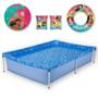 Imagem de Kit Piscina de Armacao 1000l + Boia de Braco + Boia e Bola Princesas  Mor 