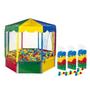 Imagem de Kit Piscina de Bolinhas Oitavada 2,00m Premium 1500 Bolinhas Resistente