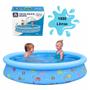 Imagem de Kit Piscina Infantil 1000 L Inflavel Estampada + Boia de Braco Azul