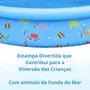 Imagem de Kit Piscina Infantil 1000 L Inflavel Estampada + Boia de Braco Rosa