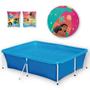 Imagem de Kit Piscina Infantil 2000 Litros + Bola Inflavel + Boia de Braco Princesas  Mor 