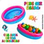 Imagem de Kit Piscina Infantil 21 Litros Criança Inflável 2 Anéis Com 25 Bolinhas Coloridas