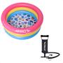 Imagem de Kit Piscina Inflável Circular PVC Para Crianças 88 Litros De 3 A 6 Anos + Bomba de Ar