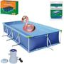 Imagem de Kit Piscina Premium 5000 Litros Capa Forro Filtro 2200L/h Boia Cisne Rosa - Mor