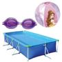 Imagem de Kit Piscina Premium 6200 L+ Oculos Natacao Infantil Roxo + Bola 33 Cm  Mor 