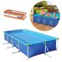 Kit Piscina Retangular 6200 L com Capa, Forro e Filtro 220v 3600 L/H Imagem de Kit Piscina Retangular 6200 L com Capa, Forro e Filtro 220v 3600 L/H