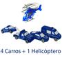 Imagem de Kit Pista De Carrinho Estacionamento + 4 Carros 1 Helicóptero Pista Estilo Hot Wheels Brinquedo Menino Presente Divertid
