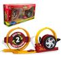 Imagem de Kit Pista Mega Speed com 2 Loops 360º, Lançador e 03 Carrinhos Brinquedo Completo Diversao crianças meninos brincar