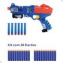 Imagem de Kit Pistola Brinquedo Infantil Lança Dardos com 26 Balas de Espuma