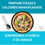 Imagem de Kit Pizza 2 Formas Antiaderentes 32,5cm + Cortador Lâmina Inox