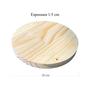 Imagem de Kit Placa de Madeira Pinus Circular Premium 20cmx20cmx15mm - Chapa Natural - Pintura - Corte CNC - Painel Rústico - Artesanato - DIY - Decoração