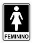 Imagem de Kit Placa Sinalização Banheiro Masculino E Feminino 15x20