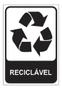 Imagem de Kit Placa Sinalização Lixo Orgânico E Reciclável 15x20