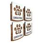 Imagem de Kit Placa Sinalização - Pet Com 4 Peças MDF 15x13cm