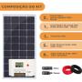 Imagem de Kit Placa Solar 310W Policristalino Painel P/ Ventilador TV