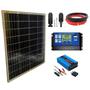 Imagem de Kit Placa Solar Fotovoltaica 80w + Inversor + Controlador