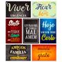 Imagem de Kit Placas Decorativas Frases Motivacional Mdf 7 Pçs 20x13cm