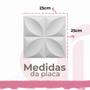 Imagem de Kit Placas PVC 3D Revestimento Pétalas Flor Auto Relevo 25x25cm