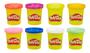 Imagem de Kit Play Doh Com 8 Potes Massa De Modelar Clássicos - Hasbro