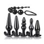 Imagem de Kit Plug Anal 7 a 4 Peças P M G Pequeno e Grande Plug Ventosa Escalonado Estimulante Anal Sexo Anal Iniciante ao Avançado
