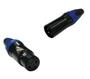 Imagem de Kit - plug xlr femea + plug xlr macho ( cannon ) azul