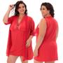 Imagem de Kit Plus Size Camisola Decote Sexy Microfibra  e Robe Renda  MAG826.851