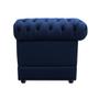 Imagem de Kit Poltrona e Namoradeira Chesterfield Ana Suede Azul Marinho - ADJ Decor