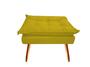 Imagem de Kit Poltrona + Puff Decorativo Opala Suede Amarelo Pés Madeira Ms Decor