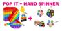 Imagem de Kit Pop It Colorido + Hand Spinner Anti Stress