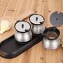 Imagem de Kit Porta Condimento 3 Potes Com Colher Guardar Sal Pimenta