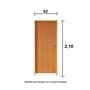 Imagem de Kit Porta de Madeira 210x62cm Batente 11cmFechadura Golf Concept 11 Rodam