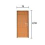 Imagem de Kit Porta de Madeira 210x72cm Batente 14cm Fechadura Stilo Belissima 5 Rodam