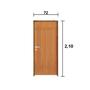 Imagem de Kit Porta de Madeira 210x72cm Batente 14cm Fechadura Stilo Belissima 9 Rodam