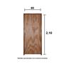 Imagem de Kit Porta de Madeira 210x80cm Batente 14cm Fechadura Golf Rodam