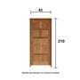 Imagem de Kit Porta de Madeira 210x82cm Batente 11cm Fechadura Golf Rodam