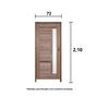Imagem de Kit Porta de Madeira BBB 210x72cm Batente 11cm Fechadura Stilo Rodam
