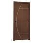 Imagem de KIt Porta de Madeira Decorada 215x94cm Batente 16cm Gaucha Ipê